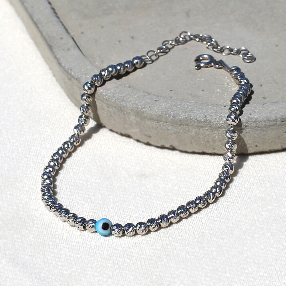 Clotho 925 Ayar Gümüş, Dorika Gümüş Rengi Bileklik